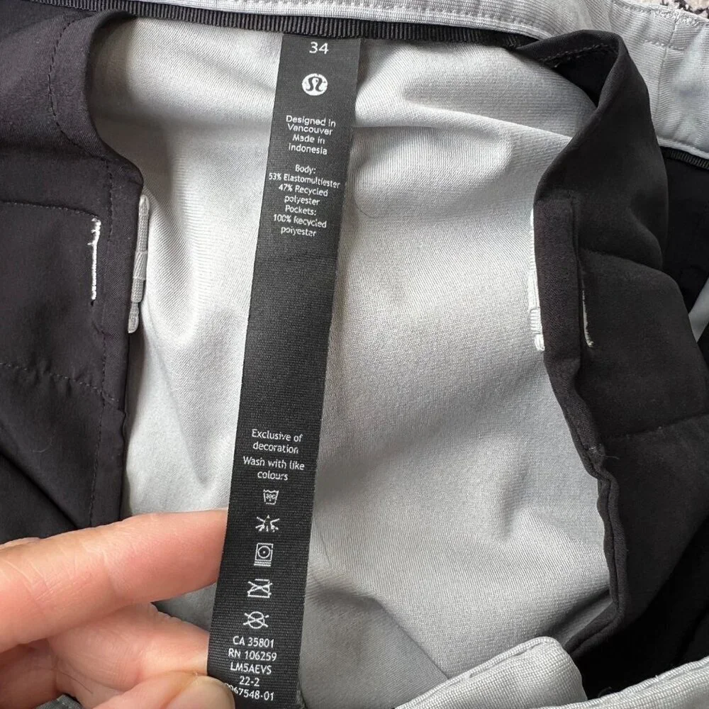 Lululemon Men ABC Slim Fit Pants 27”, Size 28 G116